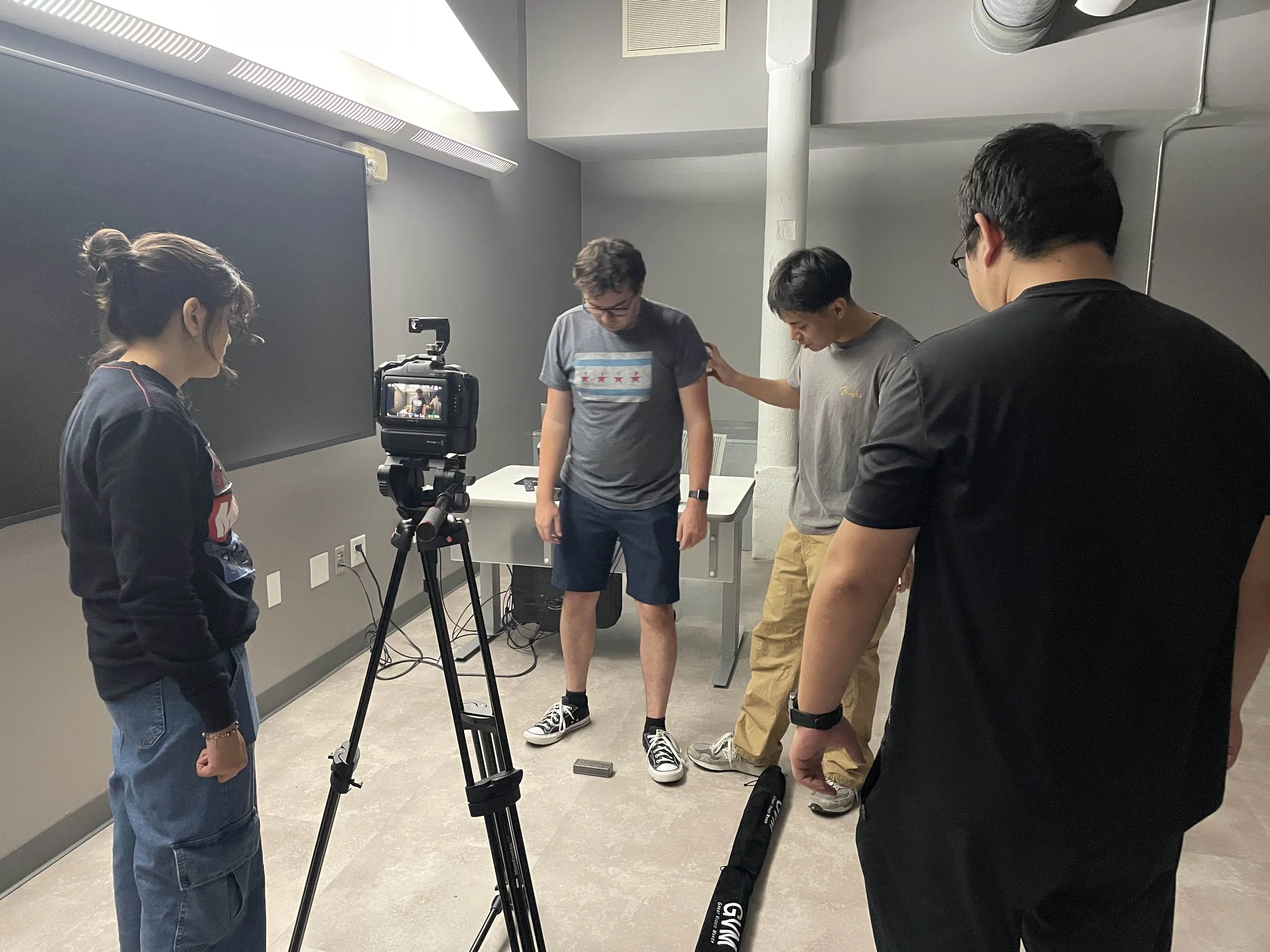 Green screen shoot behind the scenes