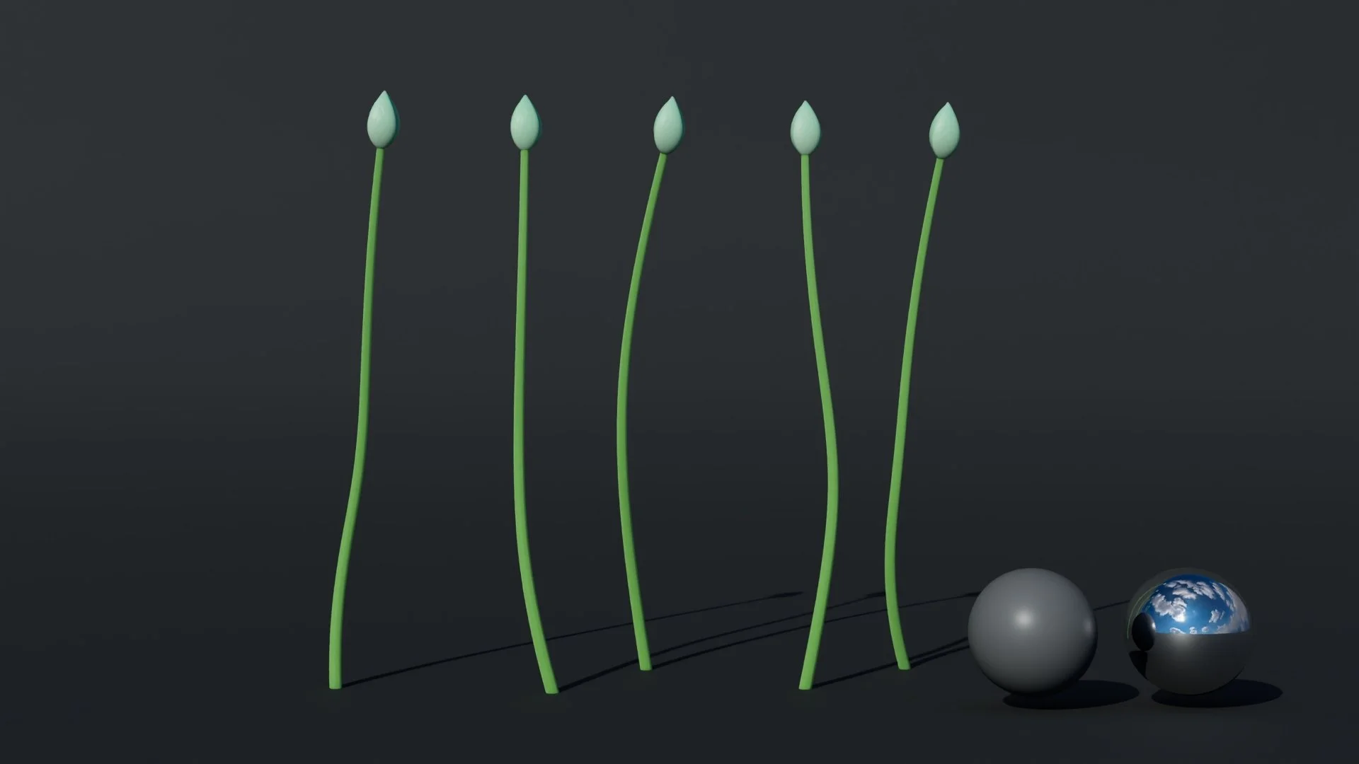 Stem and bud — shared across buds, leaves, and flowers