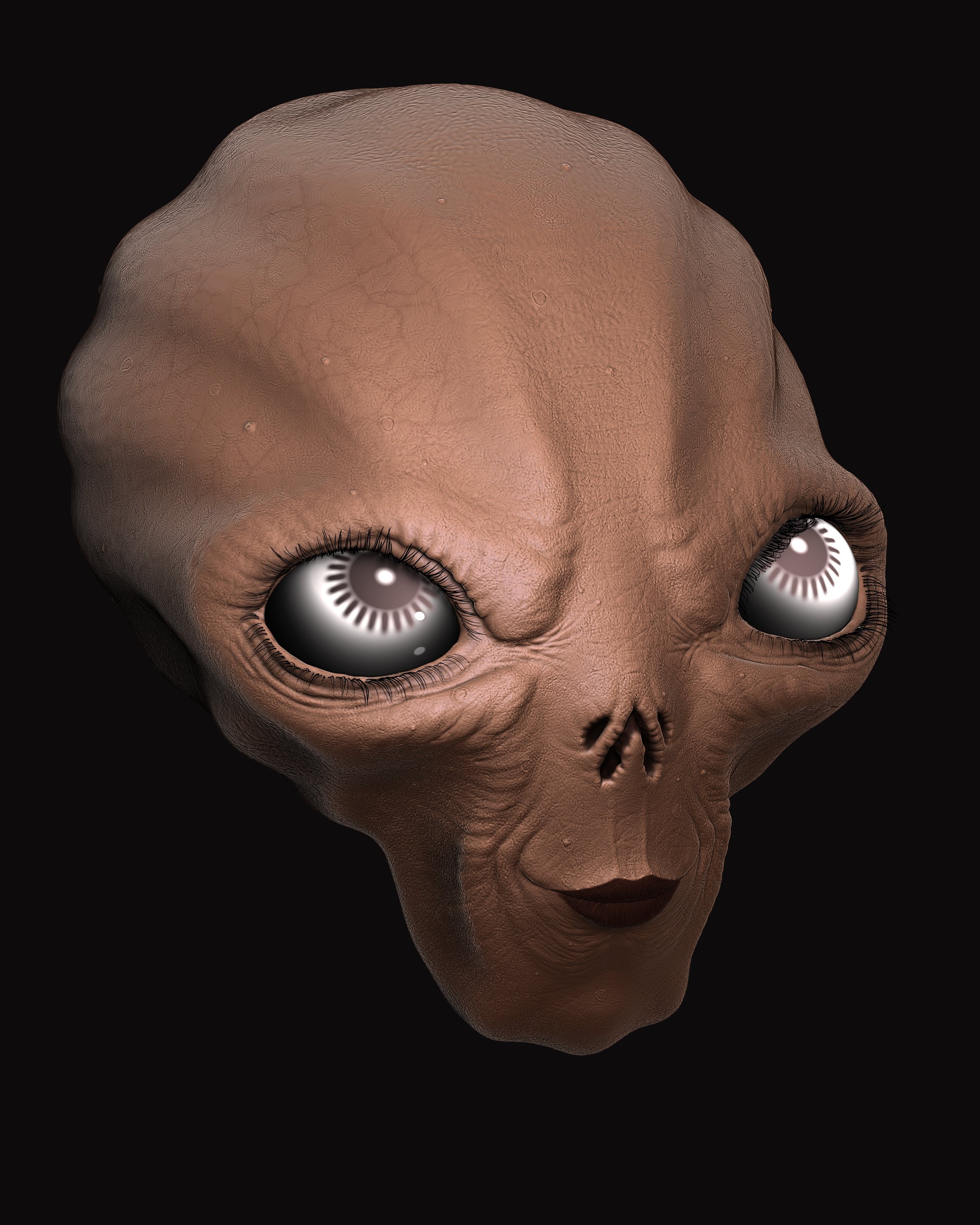 Alien Head Sculpture