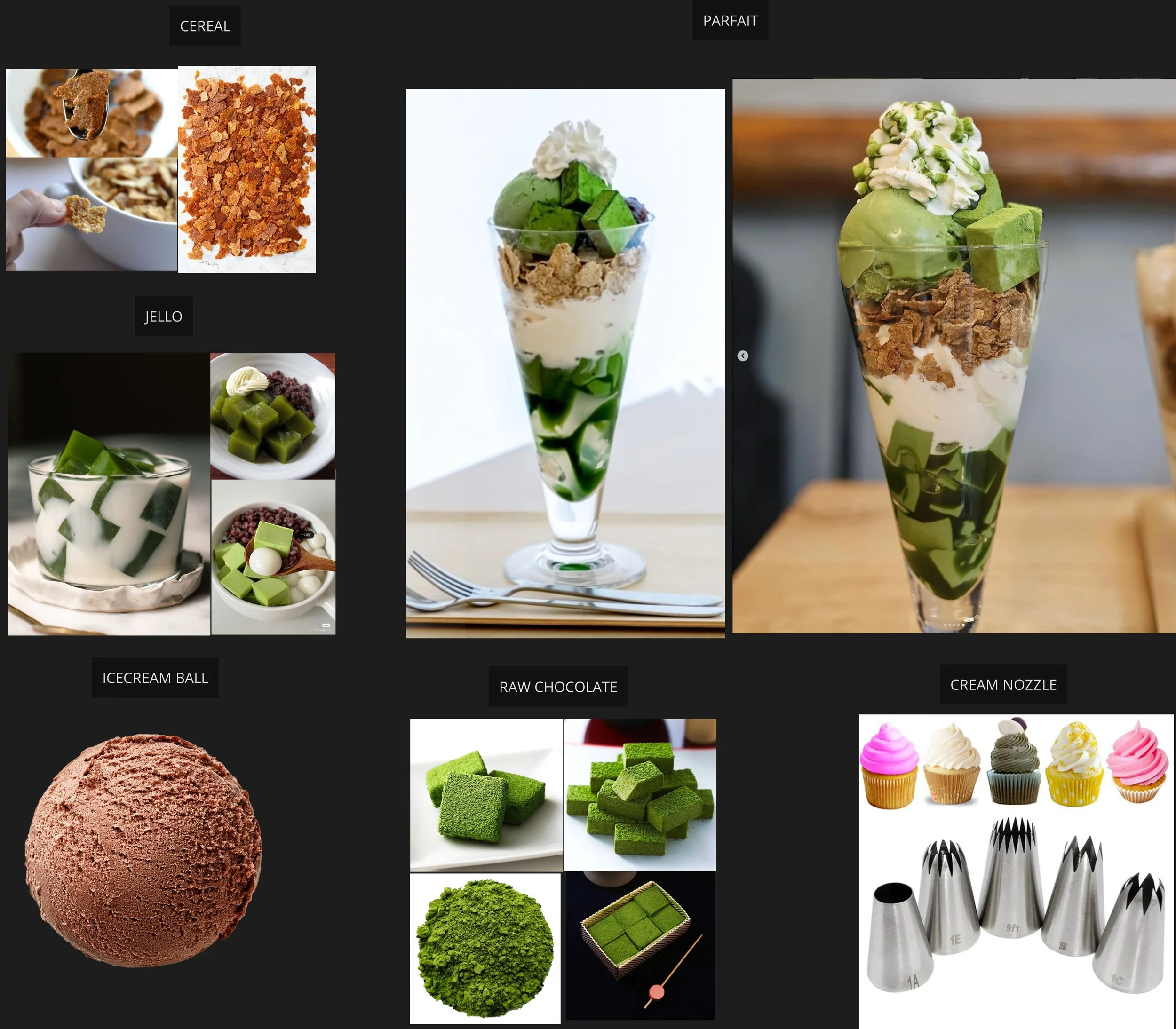 Matcha parfait reference photo