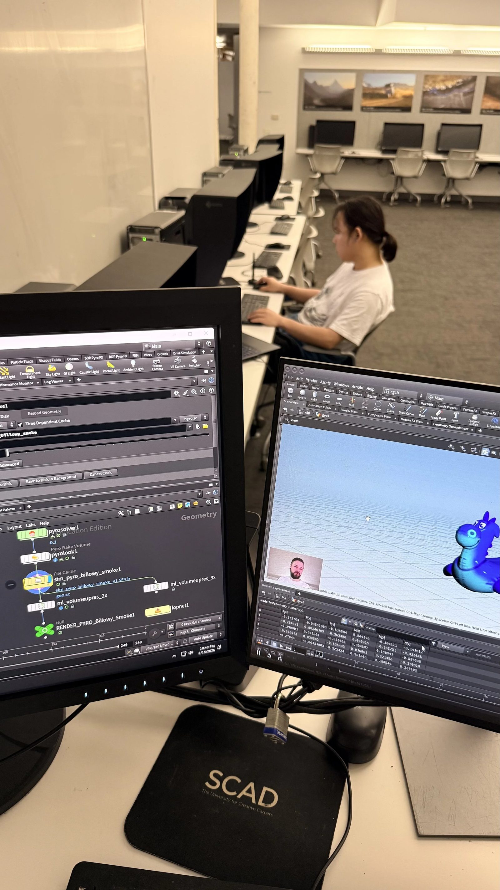 Testing pipeline setup with Jay at the SCAD lab